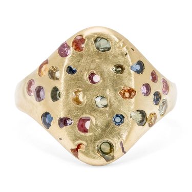 Blossom Crush Signet Ring - Made to Order